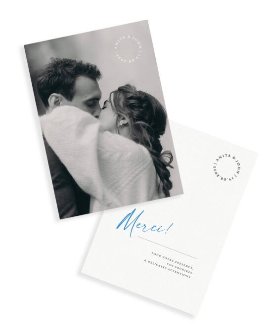 Carte remerciement • Signature