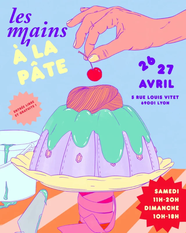 LES MAINS À LA PÂTE 🍝
@lesmains.fr 

La deuxième édition de ce marché que j’adore ! 
Et pour lequel j’ai encore la chance de réaliser les visuels ❤️‍🔥

Pour l’occasion je prépare plein de nouvelles illustrations autour du café ! Comme je suis impatiente je vous montre des preview 🫣
(qui annoncent bien sûr l’arrivée du guide 😌)

Infos utiles :
Entrée libre et gratuite
5 rue Louis Vitet 69001 Lyon (ancien Franprix entre le lycée de la Martinière et la Place Sathonay)
Événement pet friendly 🐶
Samedi 11h-20h
Dimanche 10h-18h

Hâte de vous y voir !! 🍧